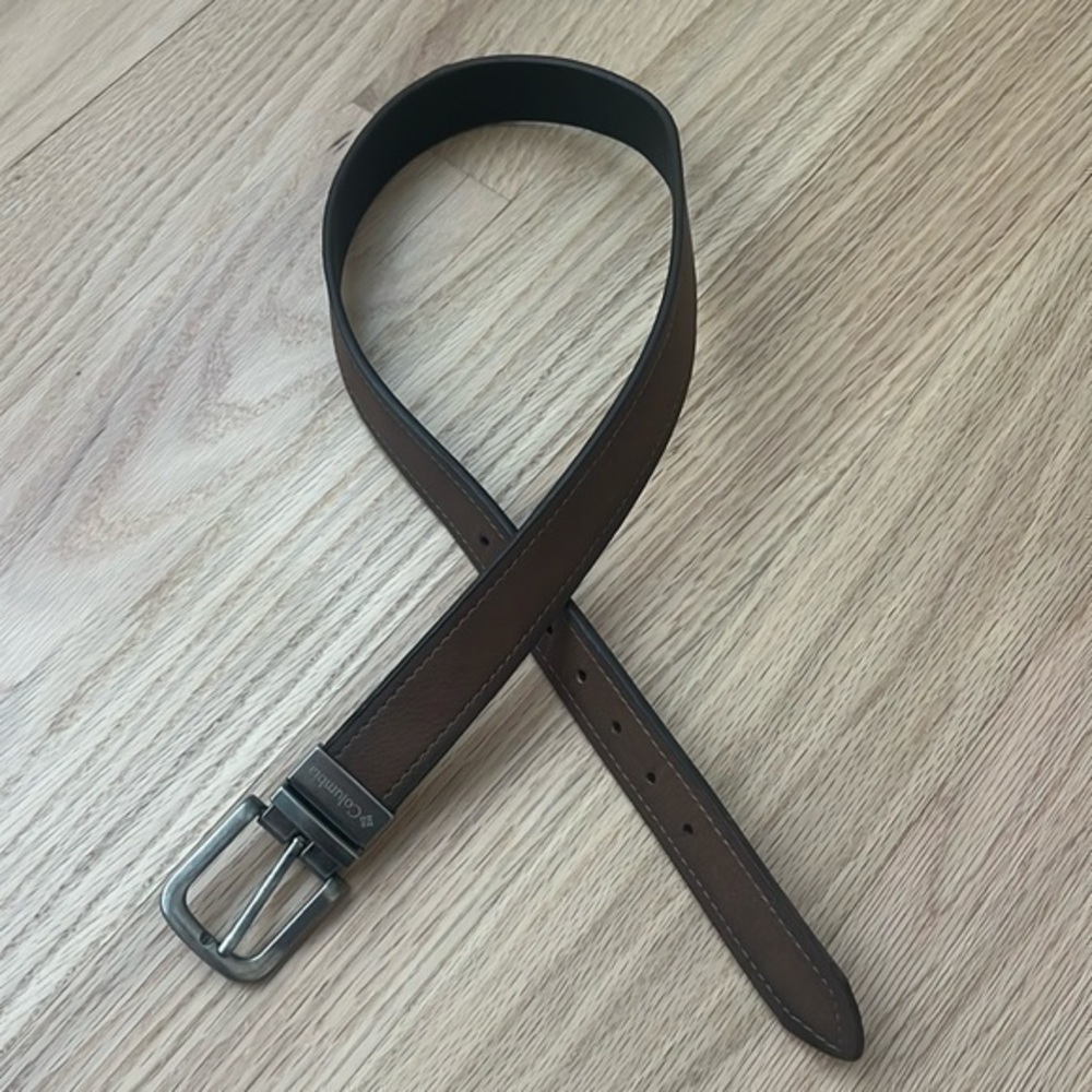 Boys Columbia Brown Leather Belt